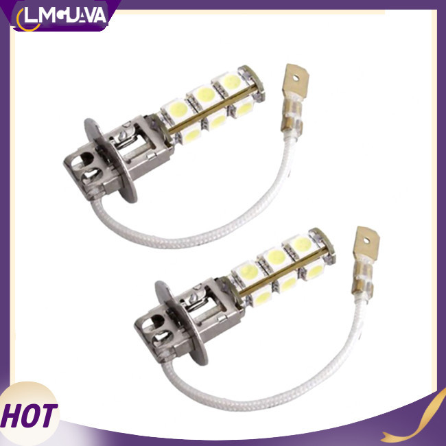 Lmg 1 對汽車霧燈燈泡 H3 5050-13led 前霧燈頭燈亮度 Led 燈泡 Dc12v 汽車配件