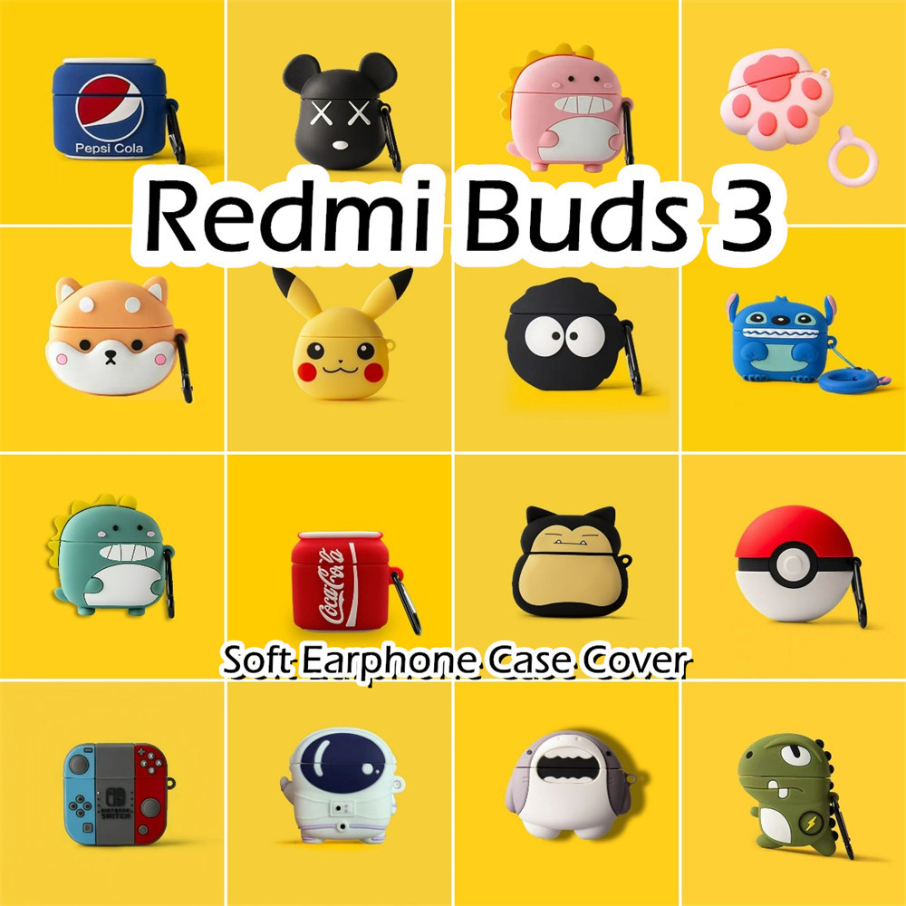 [imamura] 適用於 Redmi Buds 3 Case 夏季風格卡通軟矽膠耳機套外殼保護套 NO.1