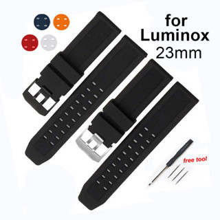 矽膠錶帶 23 毫米,適用於 Luminox 3051 8800 3080 1820 7251 3050 錶帶女士男士運