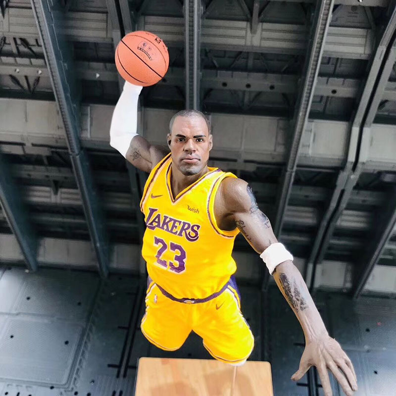 麥克法蘭NBA籃球明星 2k19詹姆斯珍藏版籃球架模型人偶公仔手辦
