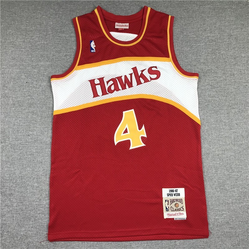 【2色】NBA球衣亞特蘭大老鷹隊4號WEBB紅白籃球球衣