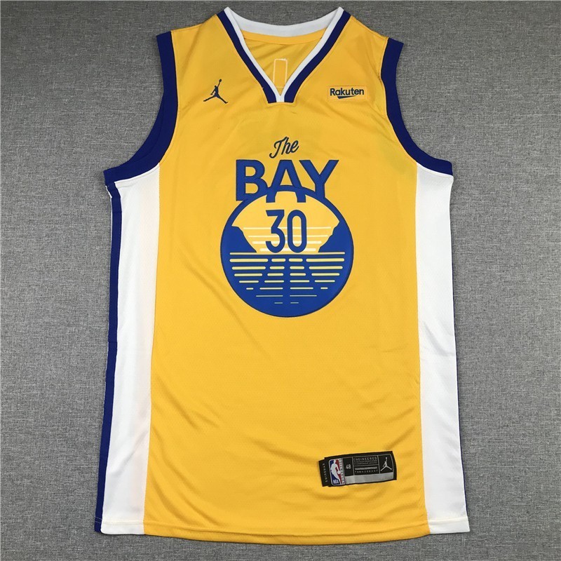 【10 款】2021 新款 NBA 球衣金州勇士隊 30 號 CURRY 聲明版籃球球衣