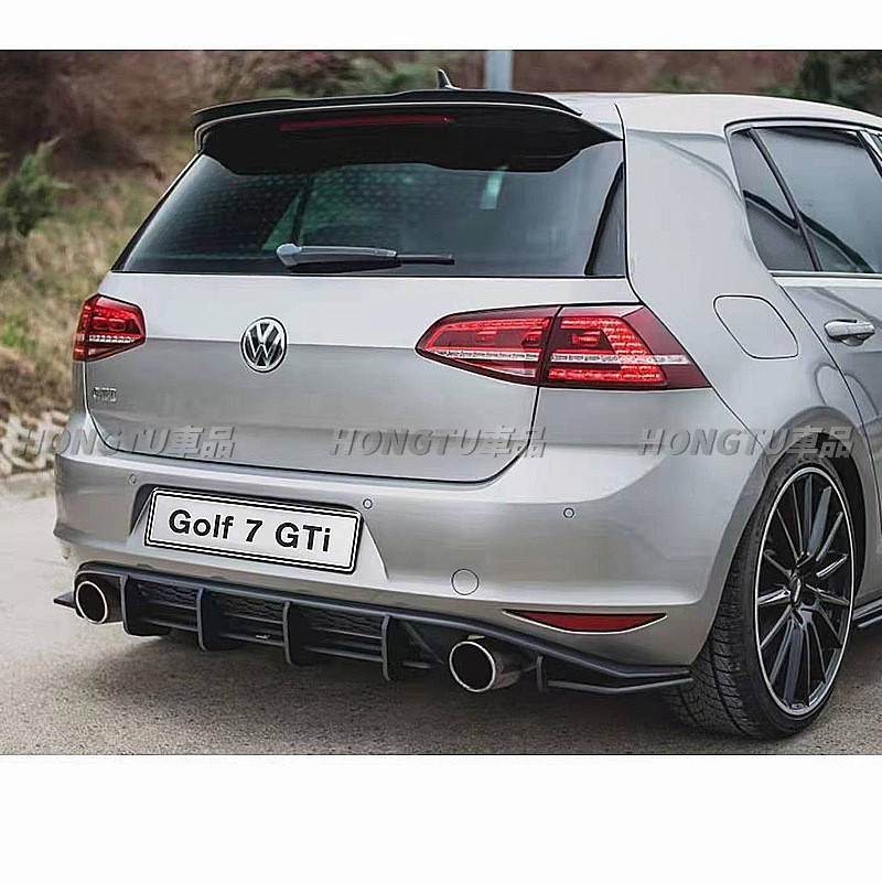 適用於 福斯 VW  高爾夫Golf7GTi刀鋒后擾流V2後下巴擾流板后刀鋒風刀改裝