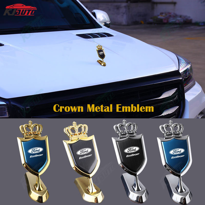 福特 Ecosport Crown 前標誌汽車引擎蓋裝飾引擎蓋貼紙汽車改裝配件運動風