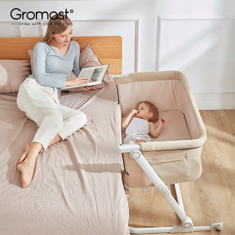 嬰兒床可移動折疊便攜式多功能寶寶bb邊床新生兒拼接大床多功能遊戲床折疊嬰兒床遊戲床圍寶寶遊戲床嬰兒床摺疊嬰兒床