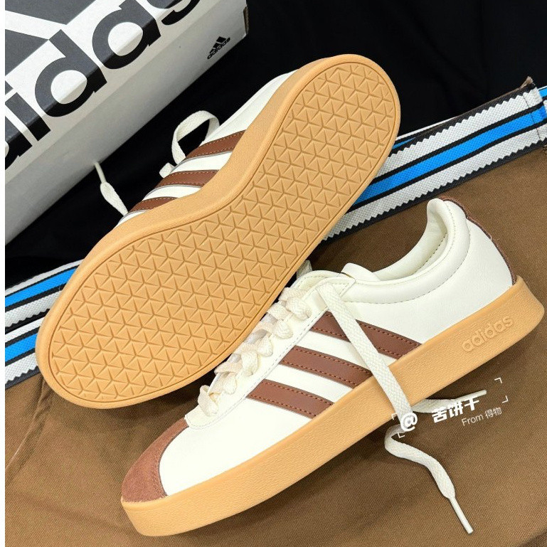 愛迪達 【24H船】adidas Neo Vl Court T-toe鞋低幫運動鞋乳白色(男女)