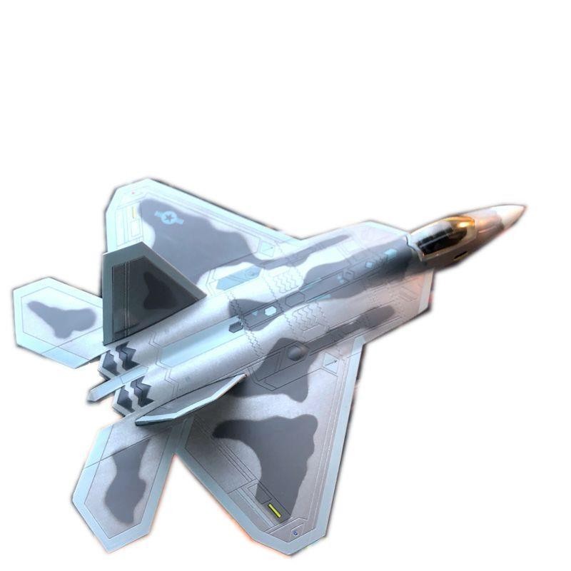 合金飛機F22猛禽隱形戰鬥機成品金屬模型配有支架起落架擺件玩具