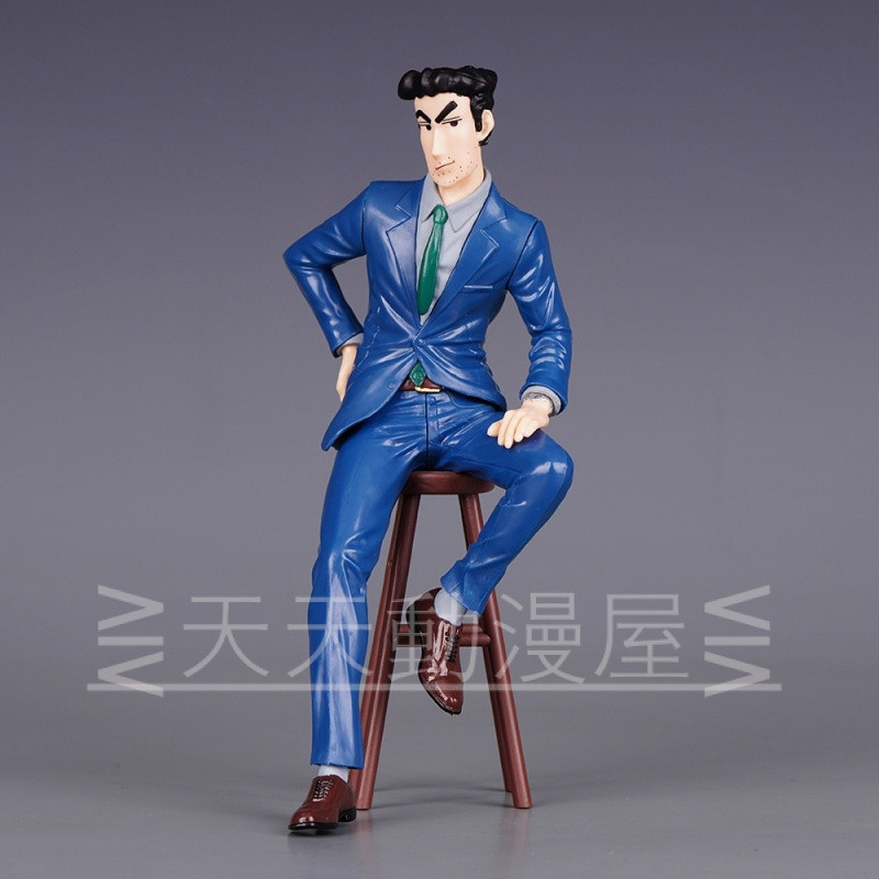 免運 蠟筆小新模型  野原廣誌 西服坐姿廣誌 動漫週邊 公仔 盒裝 禮物