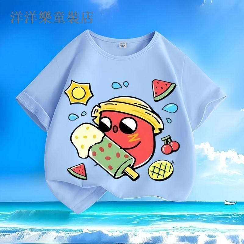 蛋仔派對衣服 兒童短袖上衣 夏季 純棉T恤 eggy party 男女 短袖 t恤 休閒 百搭