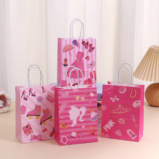 1pcs 芭比主題派對糖果手提包 21X15X8cm 粉色芭比公主禮品袋