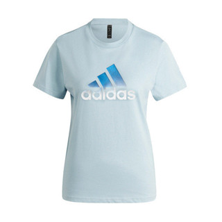 Adidas MH BOS TEE 1 IM8887 女 短袖 上衣 T恤 運動 訓練 夏日 輕薄 舒適 基本款 藍