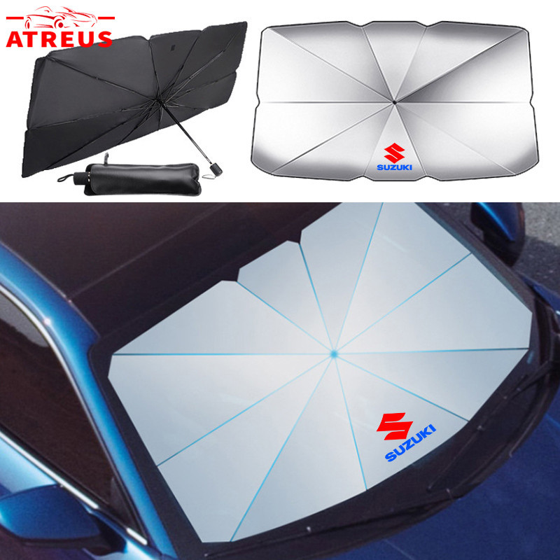 SUZUKI 鈴木汽車遮陽傘汽車前擋風玻璃遮陽罩遮陽防紫外線遮陽罩防曬適用於鈴木 ERTIGA XL7 Swift SX