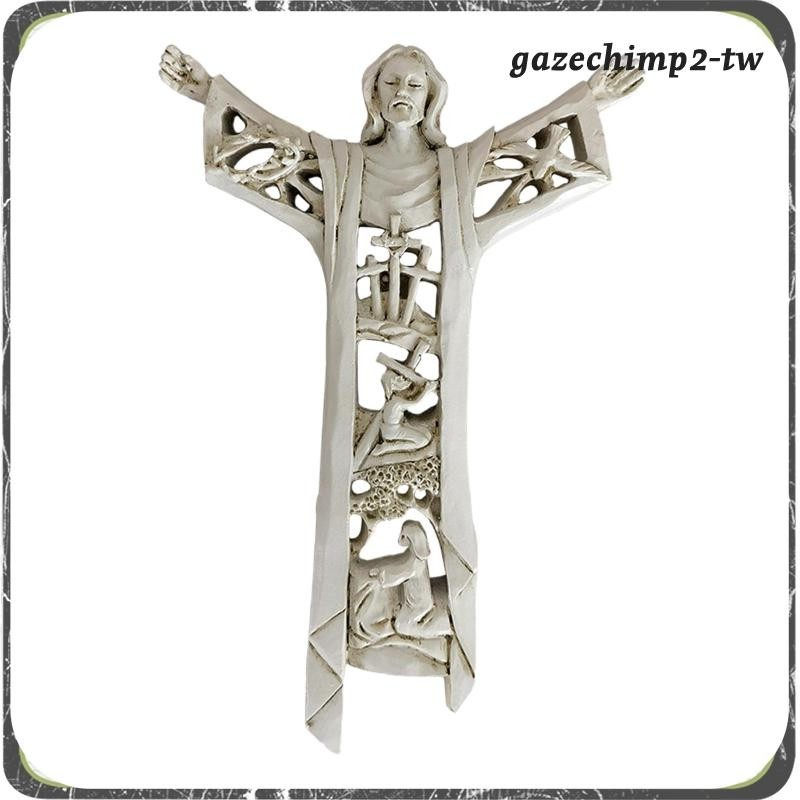[GazechimpafTW] 耶穌十字架裝飾禮物基督教家居裝飾牆壁藝術裝飾品宗教