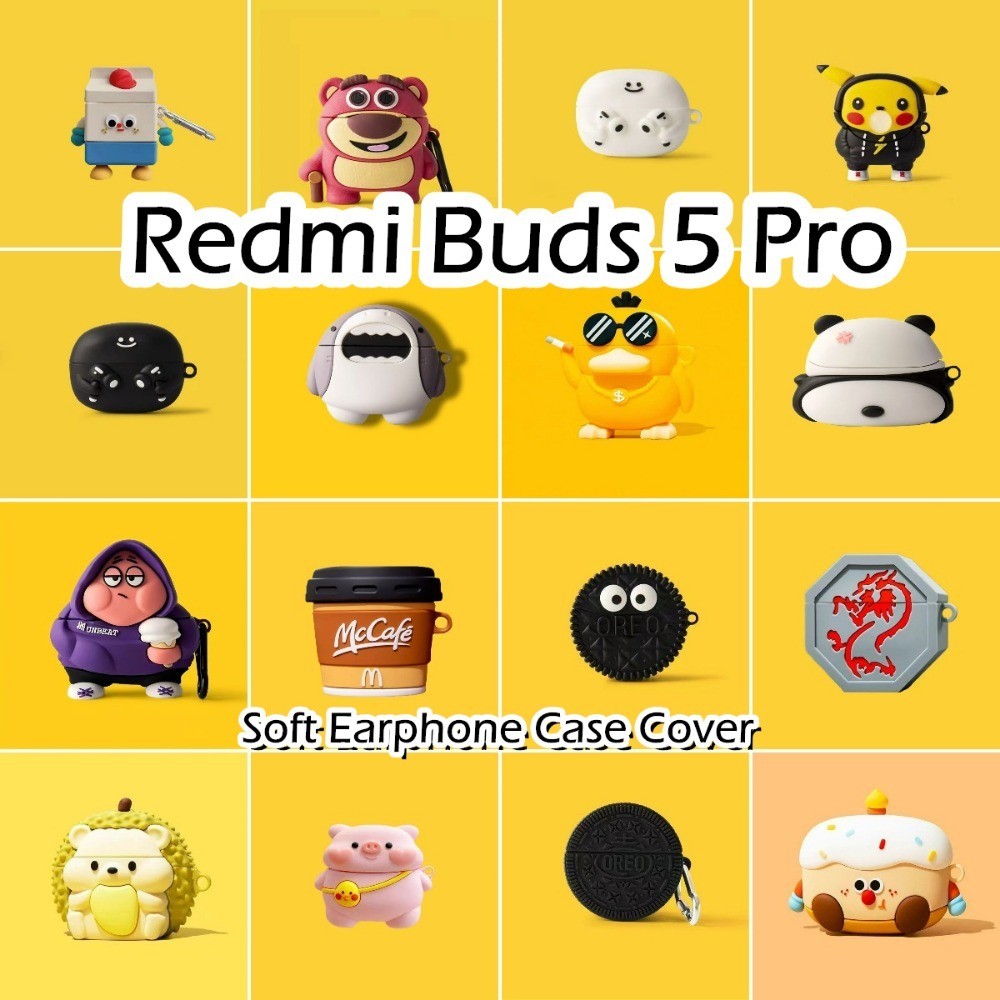【熱賣】適用於 Redmi Buds 5 Pro 保護套動漫卡通造型軟矽膠耳機套保護套 NO.2