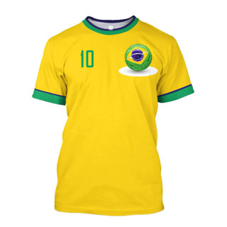 巴西桑巴男式足球球衣,3dt 襯衫,巴西國旗印花球衣,足球運動服