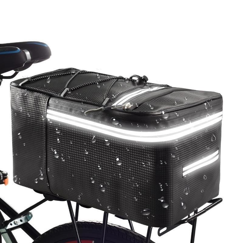 帶防雨罩的自行車後架包,12l/15l 防水自行車馬鞍包自行車馱包行李箱帶反光板和
