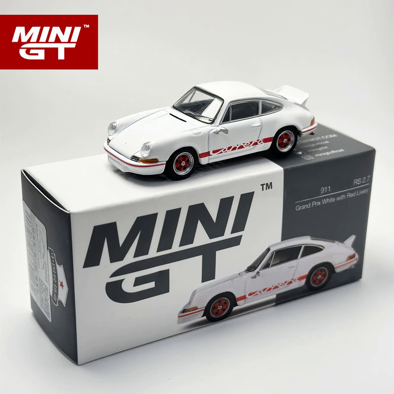 Minigt 1:64 RS 911 2.7 大獎賽白/紅合金車型 612