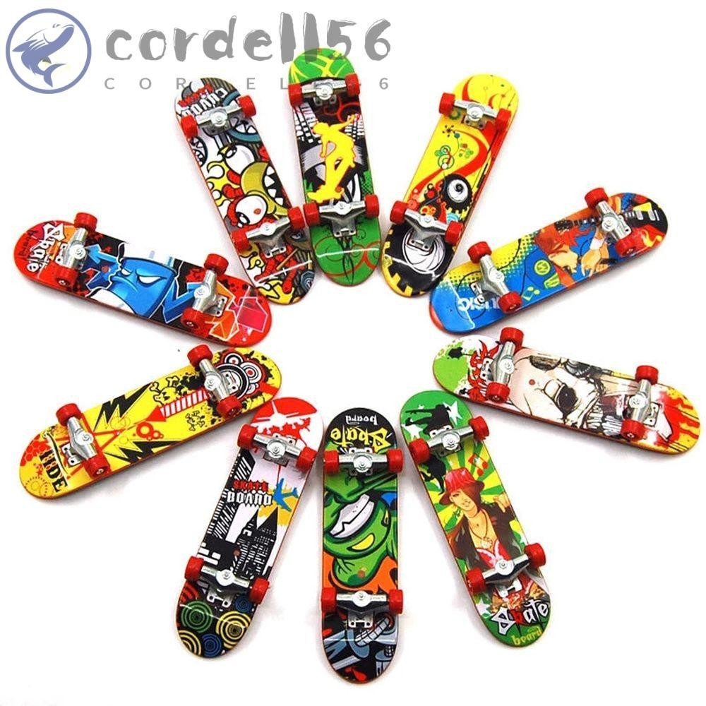 Cordell手指滑板仿真創新合金支架兒童玩具卡通模型滑板車