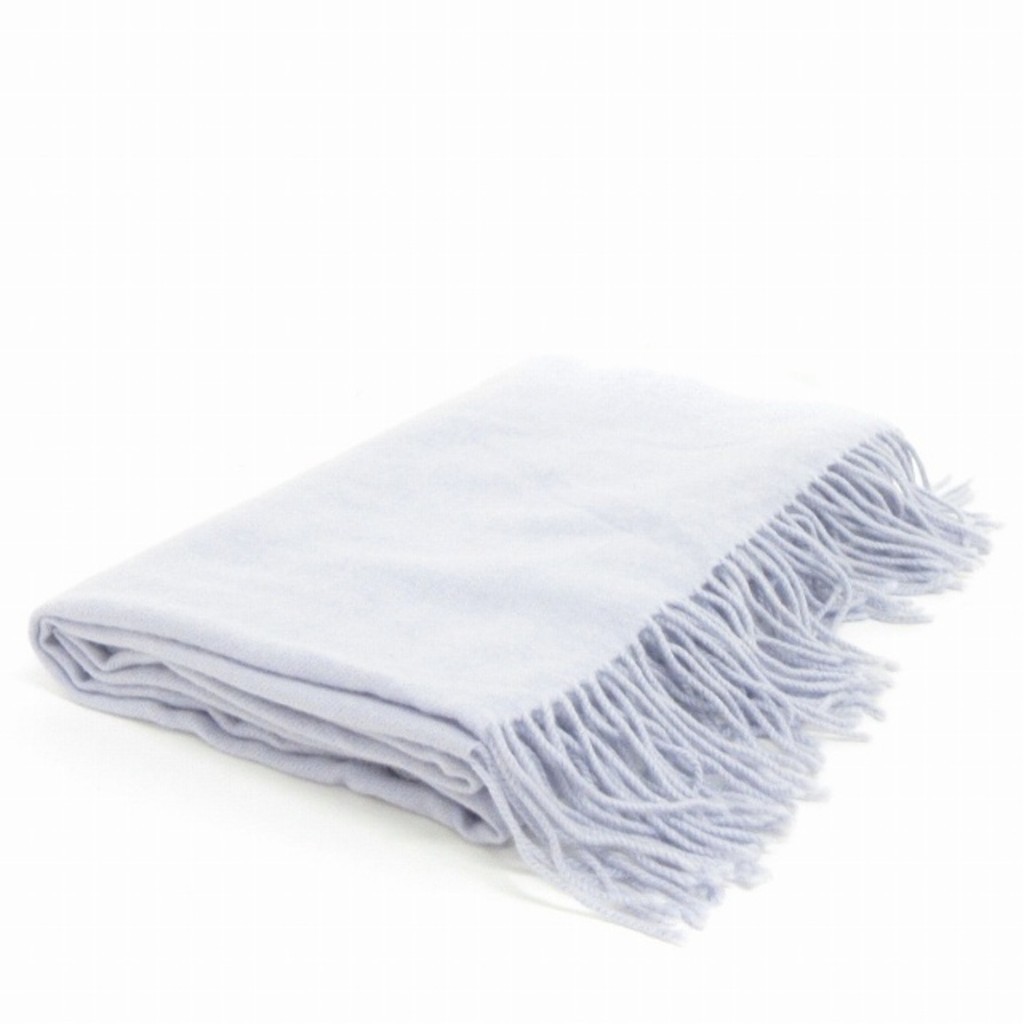 LANVIN披巾 圍巾羊絨 流蘇 圍巾 紫 大面積 日本直送 二手