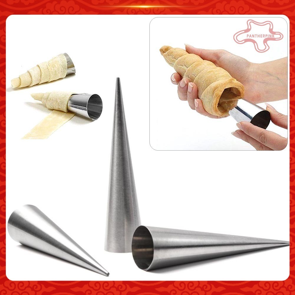 ☀☼不銹鋼錐形螺旋羊角麵包尖管麵包模具烘焙工具