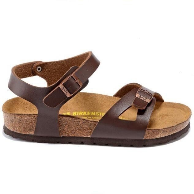 BIRKENSTOCK 正品勃肯德國勃肯女鞋里約夏季涼鞋勃肯平跟拖鞋huel