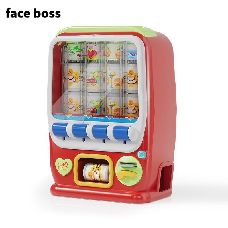 現貨【faceboss】自動售賣飲料機售貨機販賣機兒童益智玩具男孩女孩女童禮物3到6嵗