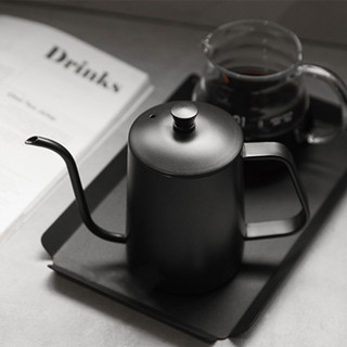 咖啡帶蓋壺特氟龍細口壺長嘴304不鏽鋼掛耳手衝壺溫度計咖啡器具