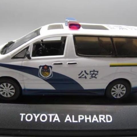 J-COLLECTION 1/43 TOYOTA 豐田ALPHARD埃爾法 警察警車合金車模絕版模型 收藏