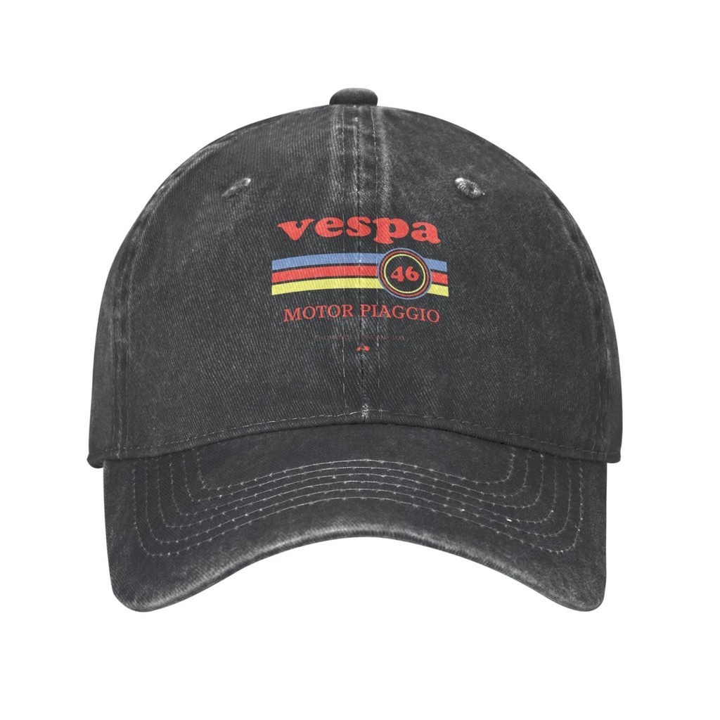復古意大利 Vespa 46 Motor Piaggio Casquette 可調節牛仔帽太陽帽棒球帽