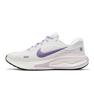 耐吉 Naiji Nike 慢跑鞋 wmns journey run 女款白色和紫色公路跑步運動鞋 [ACS] FJ77