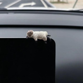 🚀臺灣出貨🚀【熱銷】超萌貪睡貓咪汽車螢幕小擺件車載中控顯示屏趴趴公仔車內卡通裝飾