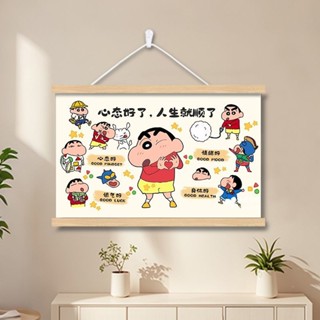 【臺灣出貨】蠟筆小新網裝飾 小新遮擋畫 掛畫裝飾畫 客廳餐廳掛飾