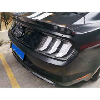 適用於18-23款福特野馬Mustang碳纖維後尾燈外罩框殼 尾燈裝飾蓋高品質現貨