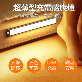 臺灣隔日達 磁吸人體感應燈 免佈線LED感應燈 USB燈管 磁吸燈 酒櫃玄關感應燈條 浴室燈 衣櫃燈 樓梯燈 應急走廊燈