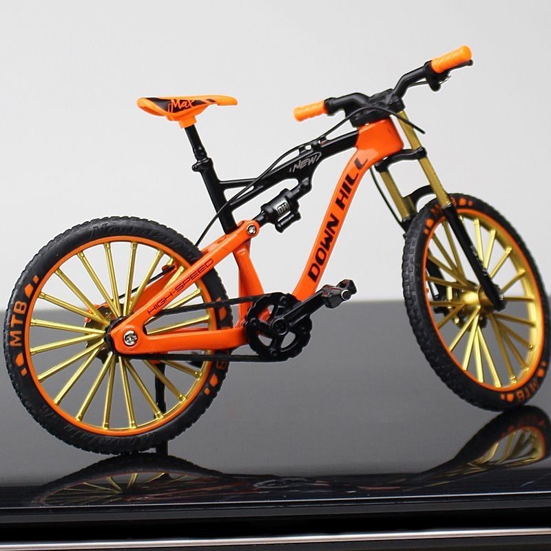 山地極品靜態8模型精細合金單車速降車玩具擺件軟尾:模型腳踏車1