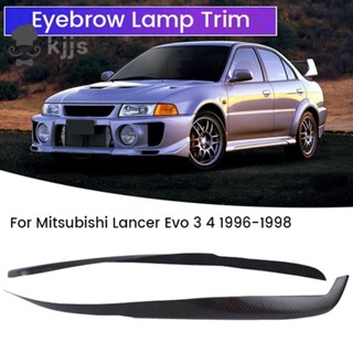 MITSUBISHI 適用於三菱 Lancer Evo 3 4 1996-1998 更換配件的汽車前保險槓大燈眼瞼眉燈飾