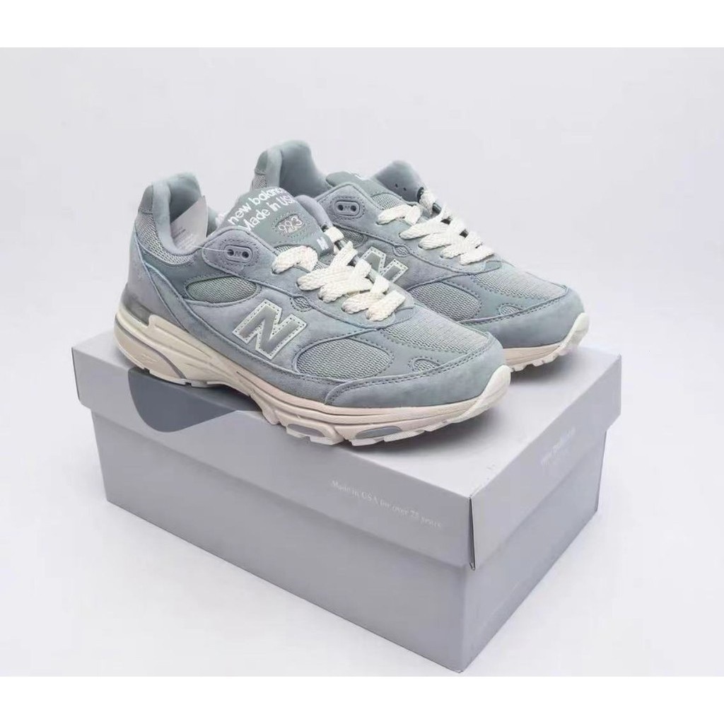 Kith X N-B 993 灰綠色復古休閒運動鞋