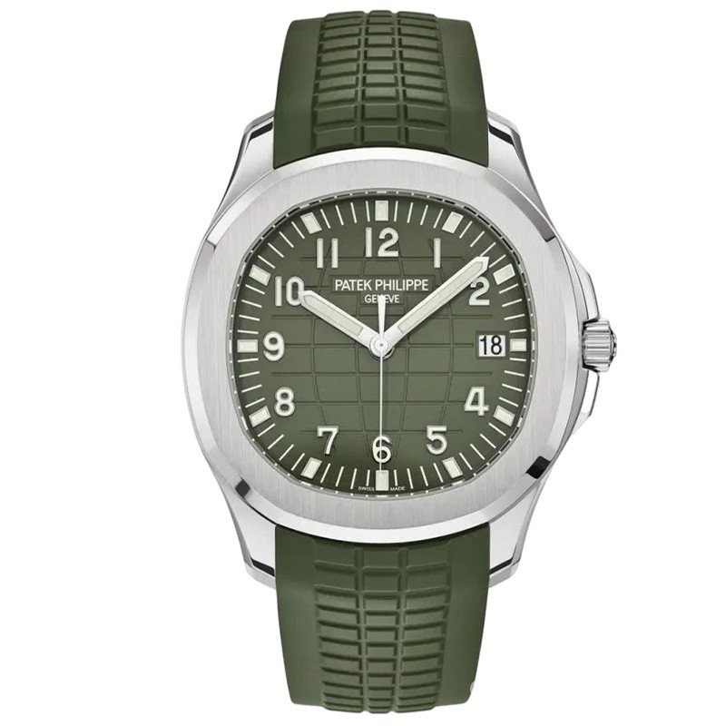 PP AQUANAUT系列5168G-010自動機械橄欖綠錶盤18k白金錶徑42mm E9U9