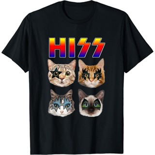 有趣的貓小貓模仿 Hiss T 恤