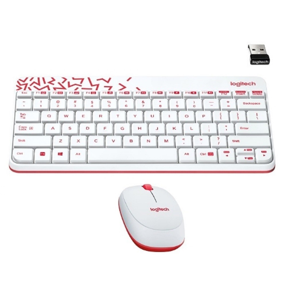 【Logitech 羅技】MK240 NANO無線鍵鼠組 白色