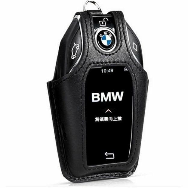 BMW寶馬鑰匙包真皮17款新730li 740li 750 X3 X5 X7智能液晶屏套 男女包7系 液晶時尚簡約鑰匙包