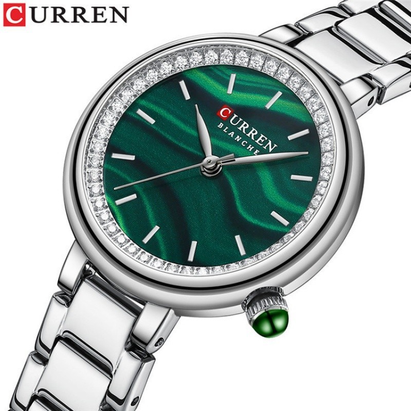 CURREN品牌 9089 石英 鑲鑽 防水 女士手錶