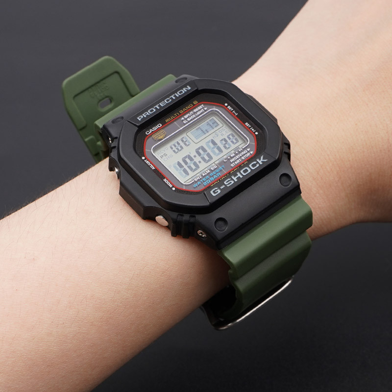 🔥🔥適用卡西毆casio小方塊錶帶DW5600/6900 2100橡膠樹脂錶帶GW-M56