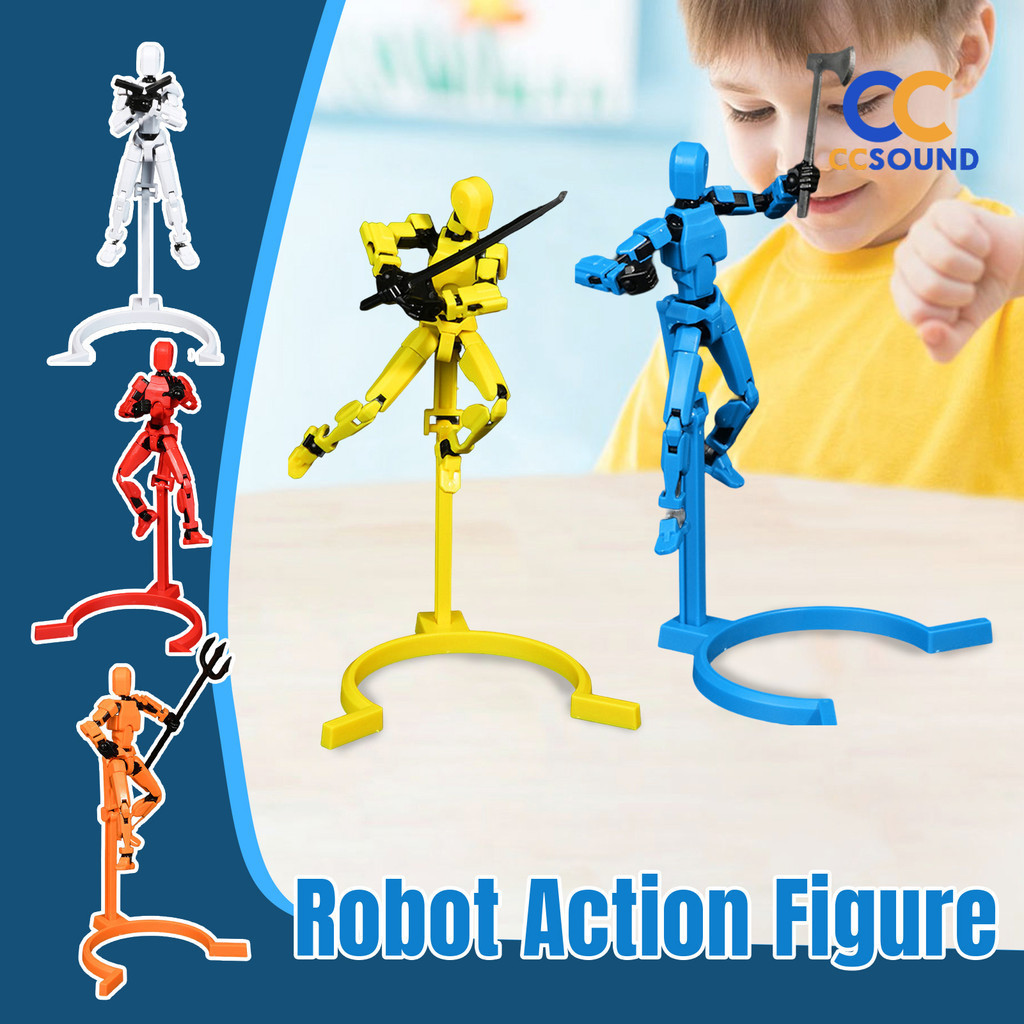 [CCN] 1 套機器人可動人偶帶支架配件多關節可移動三維印刷機器人模型關節假人公仔桌面裝飾兒童成人