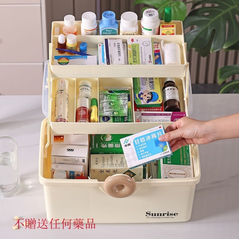 【家庭醫藥箱】多層藥箱家庭裝大容量收納盒醫療急救透明大號醫藥箱家用透明藥盒