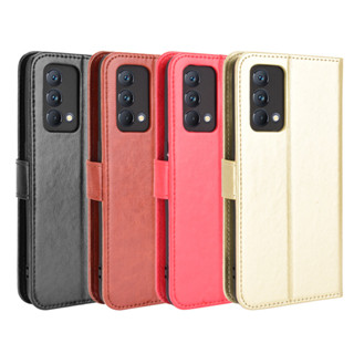 適用OPPO Realme GT Master手機殼GT大師版翻蓋皮套瘋馬紋掛繩卡