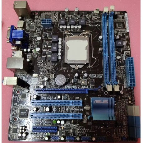【二手】華碩 P8H67-m PRO LGA1155 DDR3 32G VGA+DVI+HDMI-ATX主闆