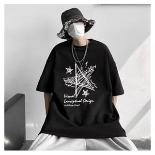 【HOT 本舖】男裝 S-5XL 短袖t恤男 時尚T恤 男士 寬鬆 圓領 潮流 短袖 休閒 體恤 印花 潮牌 上衣