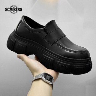 【SCMIBERS】德比鞋厚底男鞋2025鞦季新款鞋低幫大頭皮鞋青春休閒鞋子一件代髮