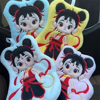 【哪吒同款周邊】哪吒擦手巾掛式可愛魔童鬧海兒童吸水速乾手巾廚房珊瑚絨毛巾家用